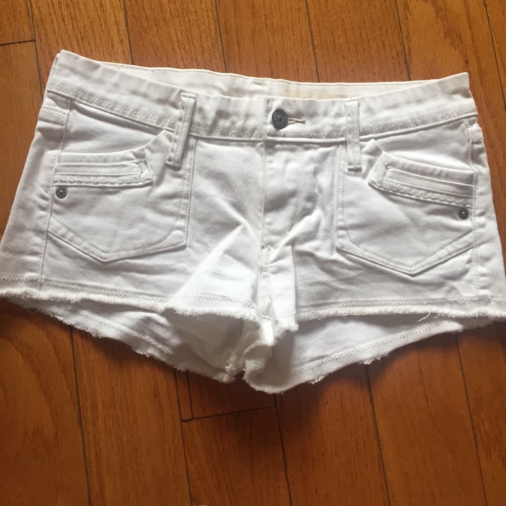 &Shorts White Denim Cheeky Shorts